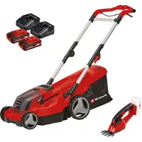 Einhell Tondeuse à gazon sans fil GE-CM 36/37 Li + 2 batteries 3Ah + 2 chargeurs Power X-Change