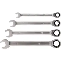Kwb 460490 Clé polygonale à cliquet double 4 pièces 10 - 17 mm (10 mm, 13 mm, 15 mm, 17 mm)