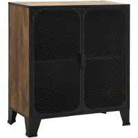vidaXL Armoire de rangement Marron rustique 72x36x82 cm Métal et MDF