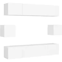 vidaXL Ensemble de meubles TV 6 pcs Blanc Bois d'ingénierie