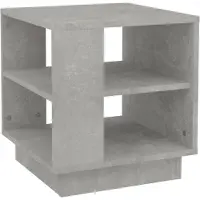 vidaXL Table basse gris béton 40x40x43 cm bois composite