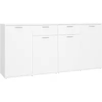 vidaXL Sideboard Blanc 160x36x75 cm Bois composite