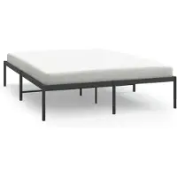 vidaXL Cadre de lit en métal noir 140x190 cm