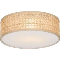 QAZQA Plafonnier oriental en rotin 30 cm - Tromma