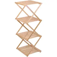 Alpina Étagère de Salle de Bain 4 Couches 40 X 33,5 X 93,5 CM Pliable Bambou Marron