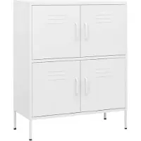vidaXL Armoire de rangement Blanc 80x35x101,5 cm Acier