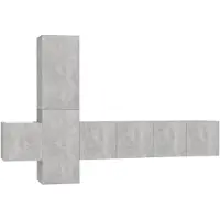 vidaXL Ensemble de 5 meubles TV en bois gris béton