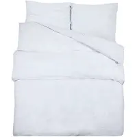 vidaXL Ensemble de literie blanc 200x200 cm coton