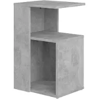 vidaXL Table d'appoint Gris béton 36x30x56 cm Bois d’ingénierie