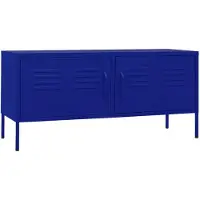 vidaXL Armoire TV bleu marine 105x35x50 cm Acier