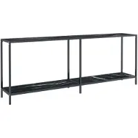 vidaXL Table console Noir 200x35x75,5 cm Verre trempé
