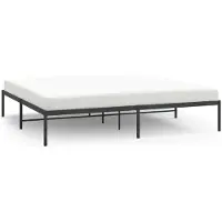vidaXL Cadre de lit en métal noir 183x213 cm