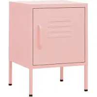 vidaXL Tables de chevet 2 pcs Rose 35x35x51 cm Acier