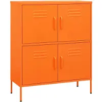 vidaXL Armoire de rangement Orange 80x35x101,5 cm Acier