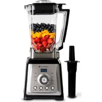 Kitchenbrothers Blender - - Mixeur - 2000W - 2L - Machine à smoothie- 8 niveaux/4 vitesses - Acier inoxydable