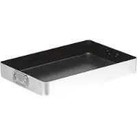 HorecaTraders Plat à rôtir | Antiadhésif | Aluminium | 3,45 kg | 19 L | 40 x 60 x 9 cm