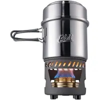 Esbit Kit de cuisson à l'alcool, 985ml, acier inoxydable - seulement 530g