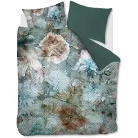 Kardol Housse de Couette Kardol Erode Bleu Vert Satin-240 x 220 cm | Lits-Jumeaux
