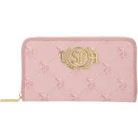 U.S. POLO ASSN. porte-monnaie Hampton Zip Wallet Rose saumon