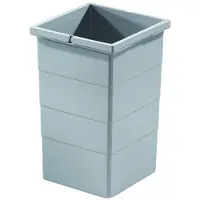 Hailo bac 1076099 15 L gris clair avec 2 poignées Cargo Tandem