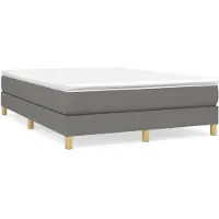 vidaXL Cadre de lit sans matelas gris foncé 140x190 cm Tissu