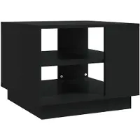 vidaXL Table basse noire 55x55x43 cm Bois composite