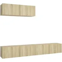 vidaXL Armoires TV 3 pcs. chêne Sonoma bois composite