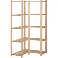 vidaXL Étagère de stockage d'angle avec 5 étagères 82,5x82,5x170 cm Pin massif