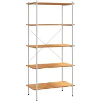vidaXL Étagère à 5 niveaux blanc et chêne 80x40x163 cm
