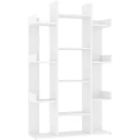 vidaXL Bibliothèque Blanc 86x25,5x140 cm Bois d’ingénierie