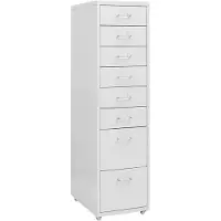 vidaXL Classeur mobile Gris 28x41x109 cm Métal