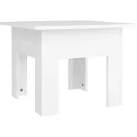 vidaXL Table basse blanche 55x55x42 cm Bois composite