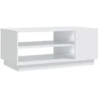 vidaXL Table basse blanche 102x55x43 cm Bois composite