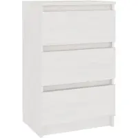 vidaXL Table de chevet Blanc 40x29,5x64 cm Bois de pin solide