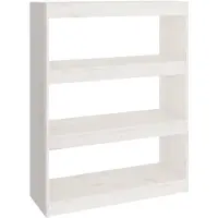 vidaXL Bibliothèque/Séparateur de pièce Blanc 80x30x103,5cm Pin massif