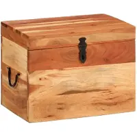 vidaXL Boîte de rangement 39x28x31 cm bois massif acacia