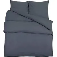 vidaXL Ensemble de literie Anthracite 135x200 cm coton