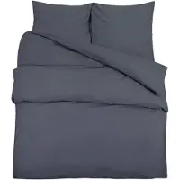 vidaXL Ensemble de literie Anthracite 200x200 cm coton