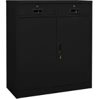 vidaXL Armoire de bureau Noir 90x40x102 cm Acier