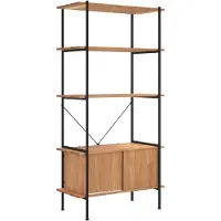 vidaXL Étagère à 5 niveaux armoire 80x40x163cm Acier bois d'ingénierie