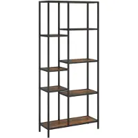 vidaXL Étagère à livres 80x30x180 cm Acier et bois d'ingénierie