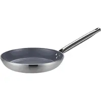HorecaTraders Poêle lyonnaise | Antiadhésif | Aluminium | Ø24 cm | Gaz, électrique, céramique