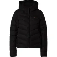 Superdry pour femme. W5011594A Veste matelassée en microfibre avec capuche (XS), Noir, Casuel, Polister recyclé, Durable