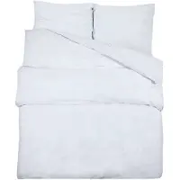 vidaXL Ensemble de literie Blanc 200x200 cm Microfibre légère