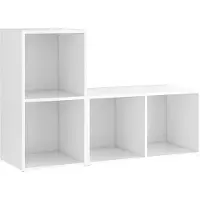 vidaXL Armoires TV 2 pcs. Blanc 72x35x36,5 cm Bois composite