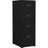 vidaXL Classeur Noir 46x62x133 cm Acier