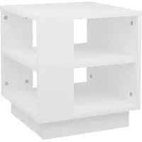vidaXL Table basse blanche 40x40x43 cm Bois composite
