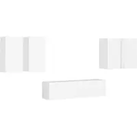 vidaXL Ensemble de 6 meubles TV blanc en bois composite