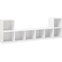 vidaXL Armoires TV 4 pcs. Blanc 72x35x36,5 cm Bois composite