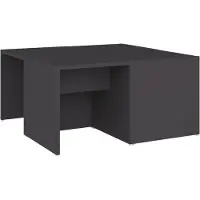 vidaXL Tables basses 4 pcs. Gris 33x33x33 cm Bois composite